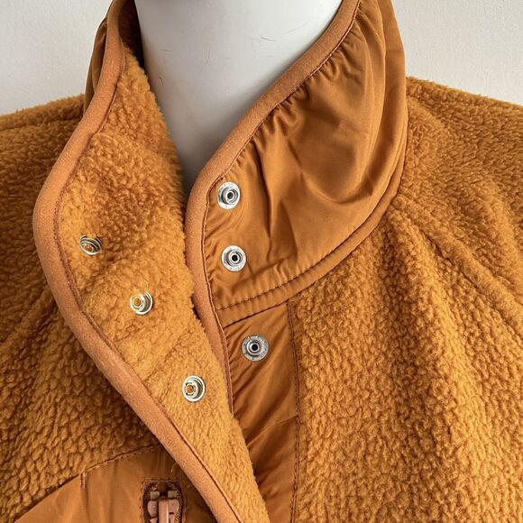 FP Movement Faux Fur Hit The Slopes Snap Jacket Mustard XL - Picture 9 of 16